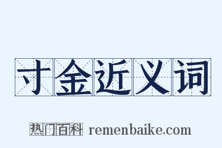 寸金近义词是什么意思的图片